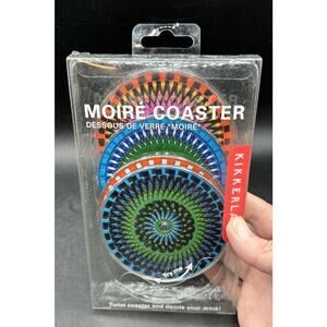 Vintage New Kikkerland Moire Coasters New Twist Coasters -LO6